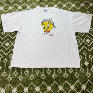 Vintage 90s Tweety Bird Bandana Shirt 3x